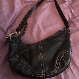 Coach mini hobo leather purse